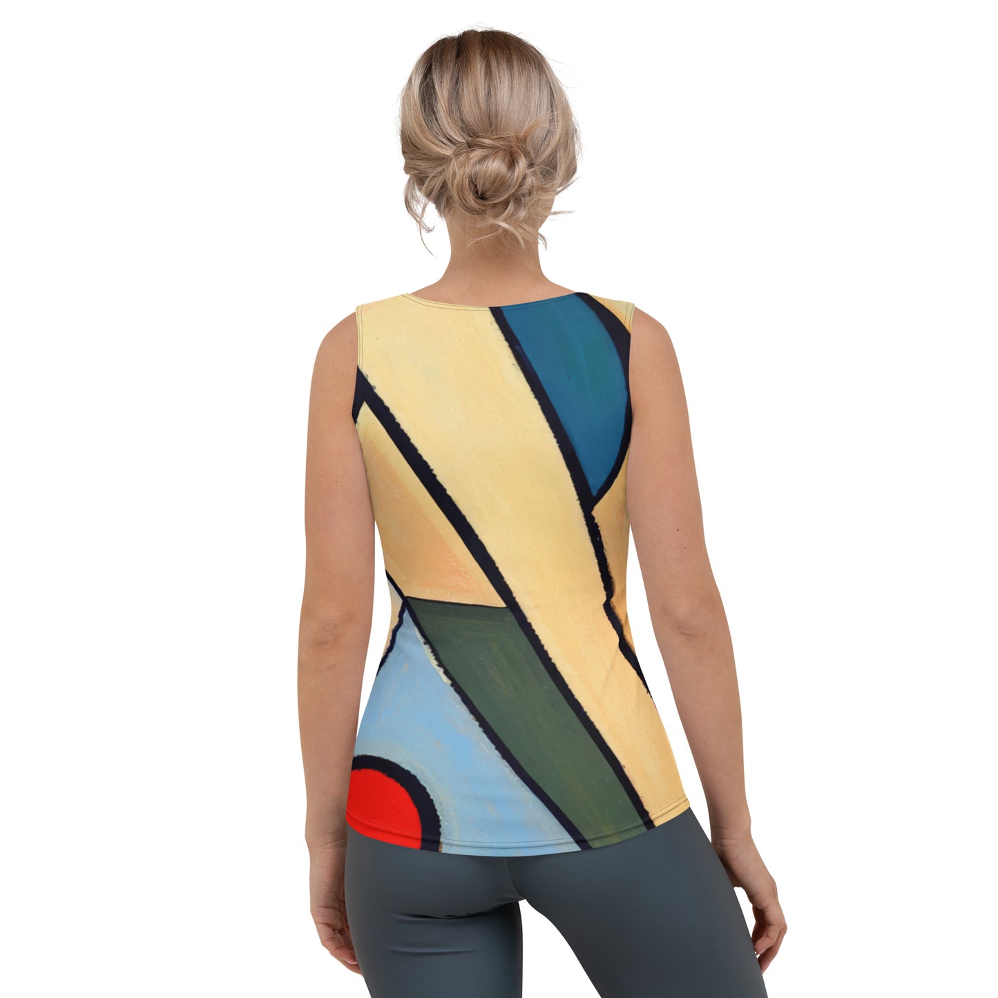 DMV 0234 Abstract Art Sublimation Cut & Sew Tank Top