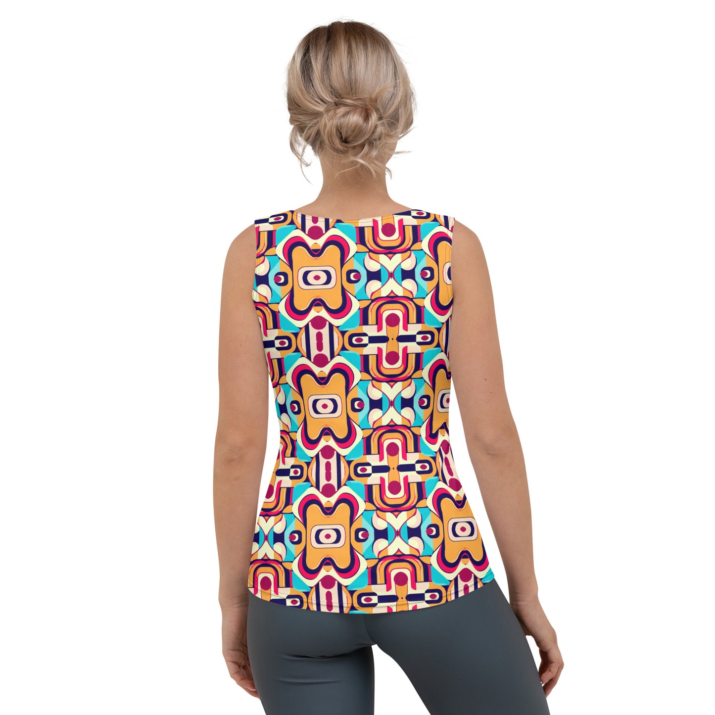 DMV 0160 Vintage Artsy Sublimation Cut & Sew Tank Top