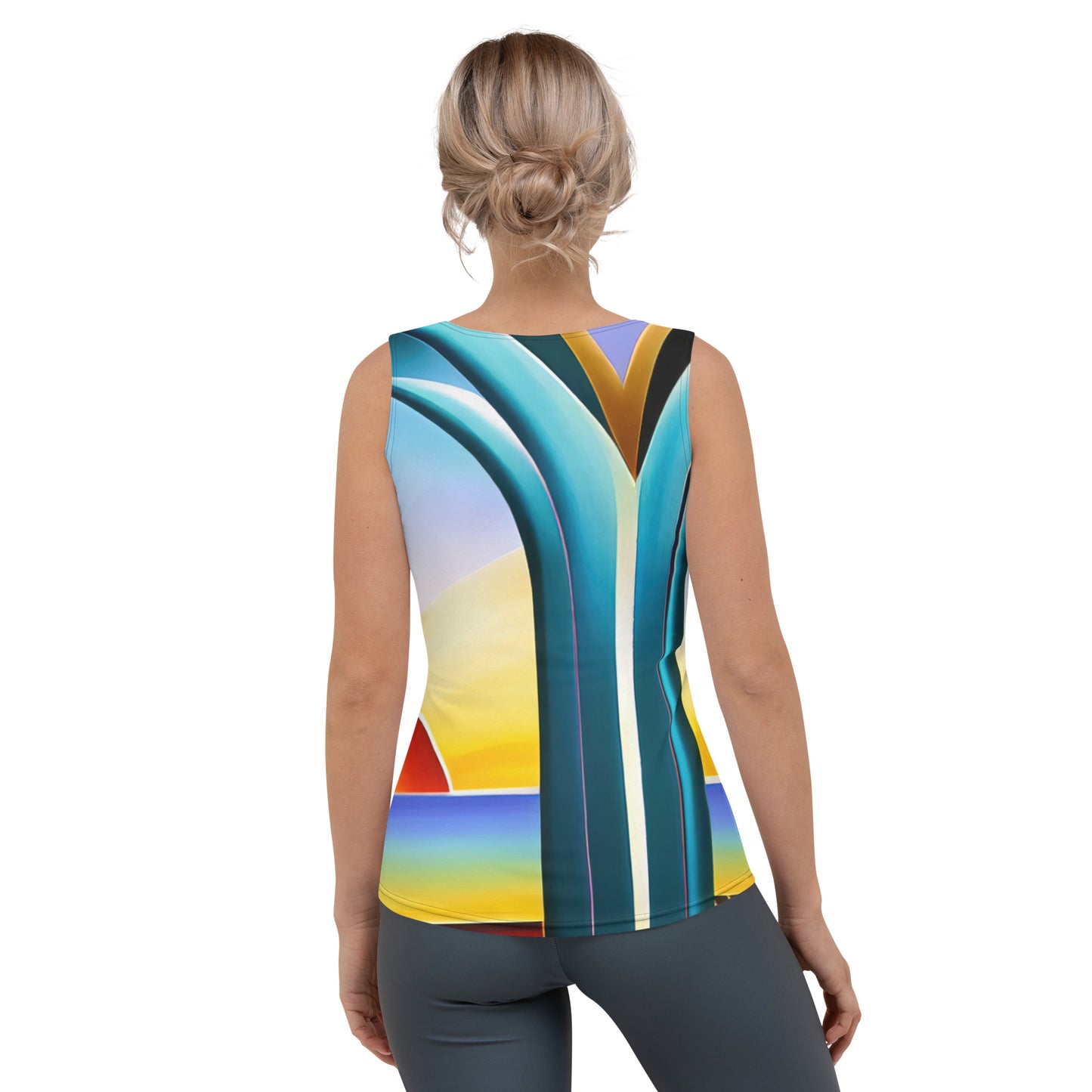 DMV 0262 Retro Art Sublimation Cut & Sew Tank Top