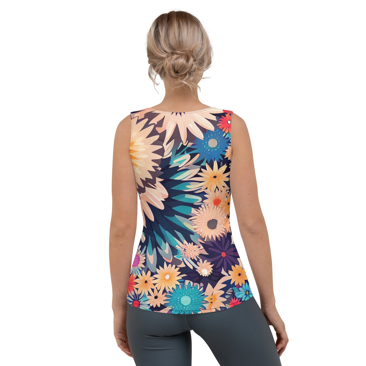 DMV 0404 Floral Sublimation Cut & Sew Tank Top