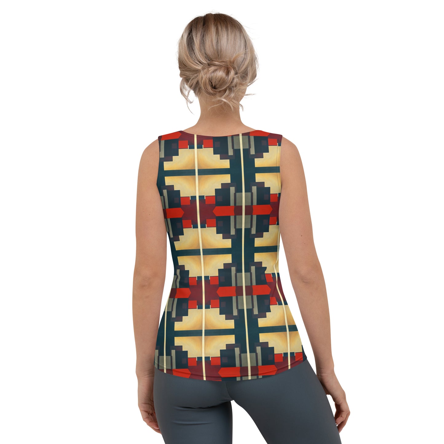 DMV 0186 Geo Boho Sublimation Cut & Sew Tank Top