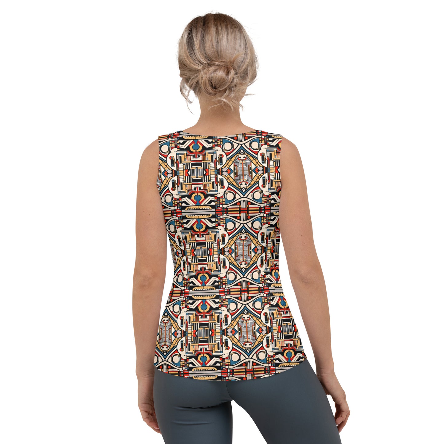 DMV 1349 Chic Boho Sublimation Cut & Sew Tank Top