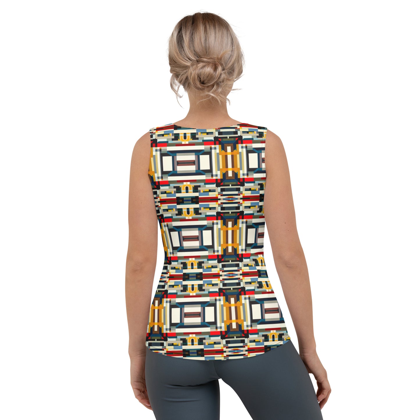 DMV 1848 Geo Boho Sublimation Cut & Sew Tank Top