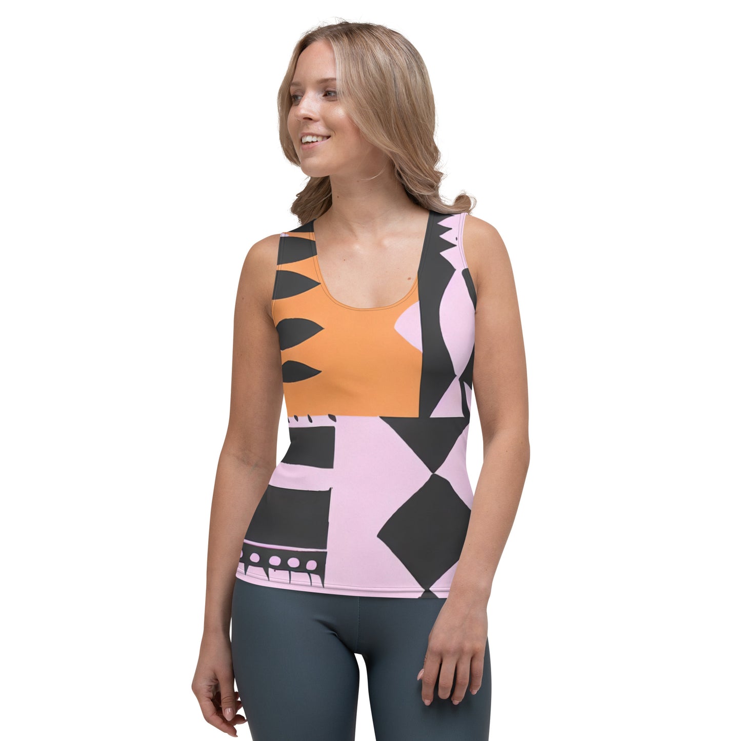 DMV 0229 Boho Sublimation Cut & Sew Tank Top