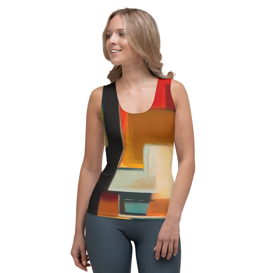 DMV 0282 Abstract Art Sublimation Cut & Sew Tank Top