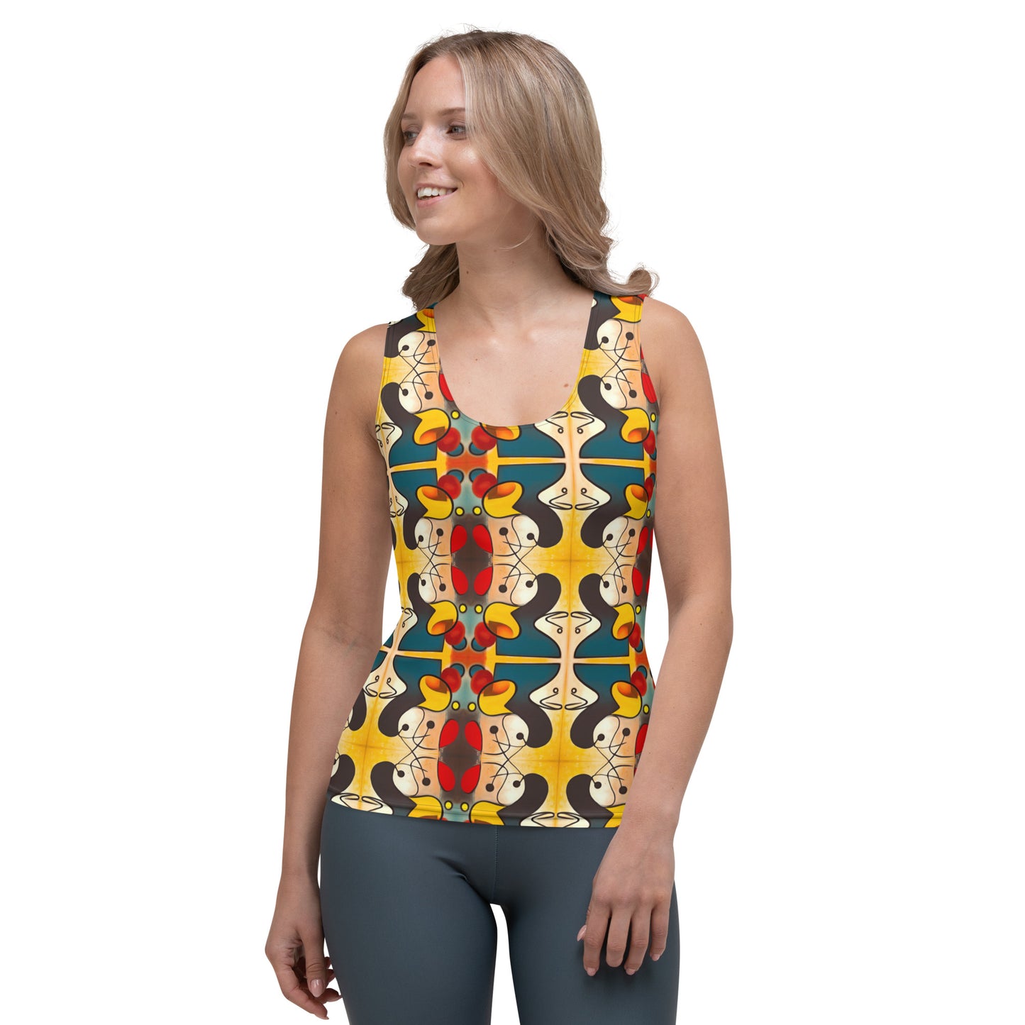 DMV 0281 Vintage Artsy Sublimation Cut & Sew Tank Top