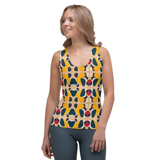 DMV 0236 Vintage Artsy Sublimation Cut & Sew Tank Top