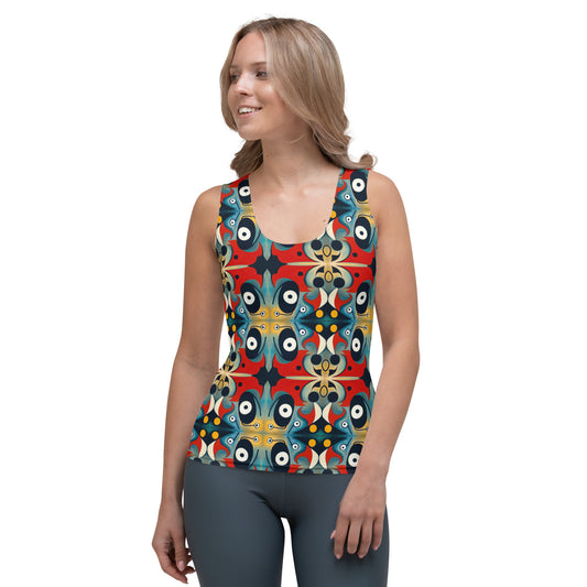 DMV 0269 Vintage Artsy Sublimation Cut & Sew Tank Top