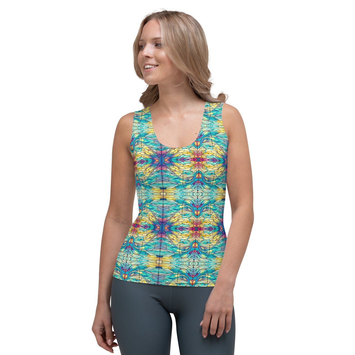 DMV 0231 Chic Boho Sublimation Cut & Sew Tank Top