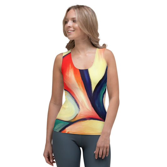 DMV 0277 Abstract Art Sublimation Cut & Sew Tank Top