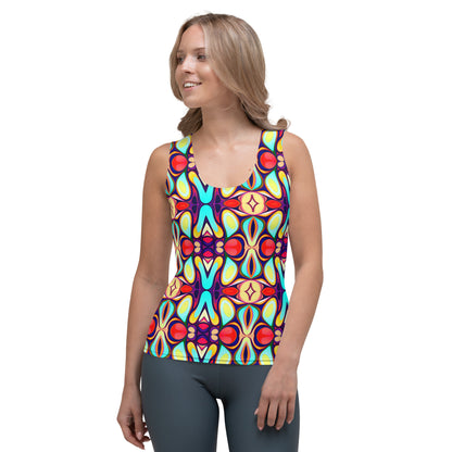 DMV 0036 Vintage Artsy Sublimation Cut & Sew Tank Top