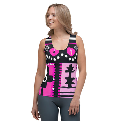 DMV 0026 Boho Sublimation Cut & Sew Tank Top