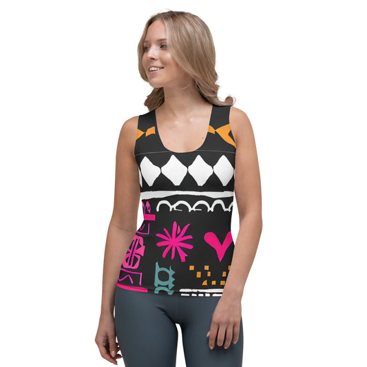 DMV 0011 Boho Sublimation Cut & Sew Tank Top