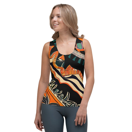 DMV 0033 Boho Sublimation Cut & Sew Tank Top