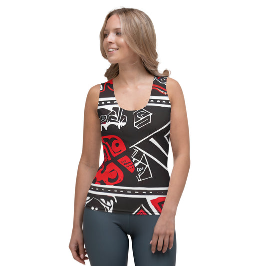 DMV 0090 Boho Sublimation Cut & Sew Tank Top