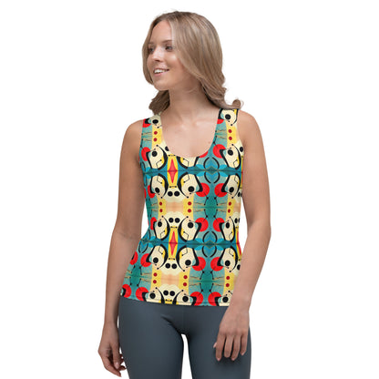 DMV 0044 Vintage Artsy Sublimation Cut & Sew Tank Top