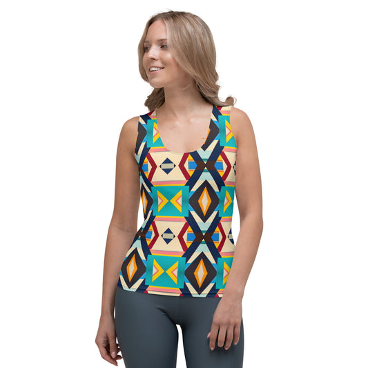 DMV 0111 Classic Boho Sublimation Cut & Sew Tank Top