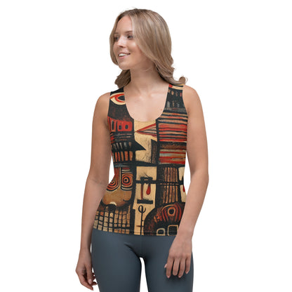 DMV 0256 Retro Art Sublimation Cut & Sew Tank Top