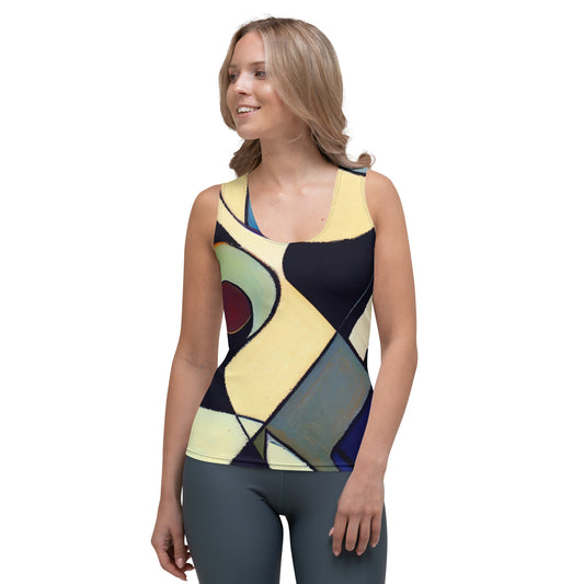 DMV 0234 Abstract Art Sublimation Cut & Sew Tank Top