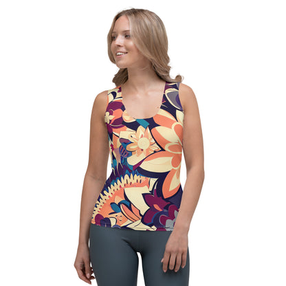 DMV 0253 Floral Sublimation Cut & Sew Tank Top