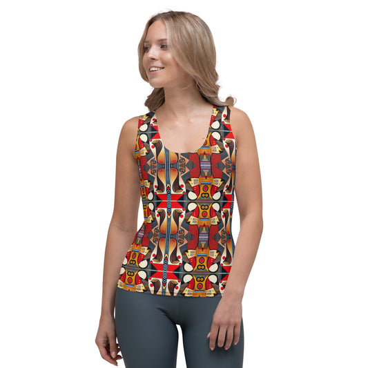 DMV 0208 Chic Boho Sublimation Cut & Sew Tank Top