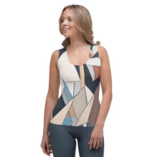 DMV 0264 Abstract Art Sublimation Cut & Sew Tank Top