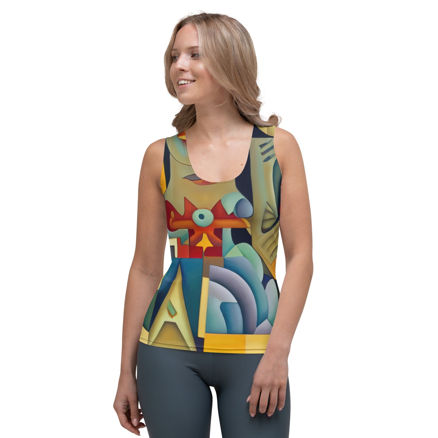 DMV 0237 Retro Art Sublimation Cut & Sew Tank Top