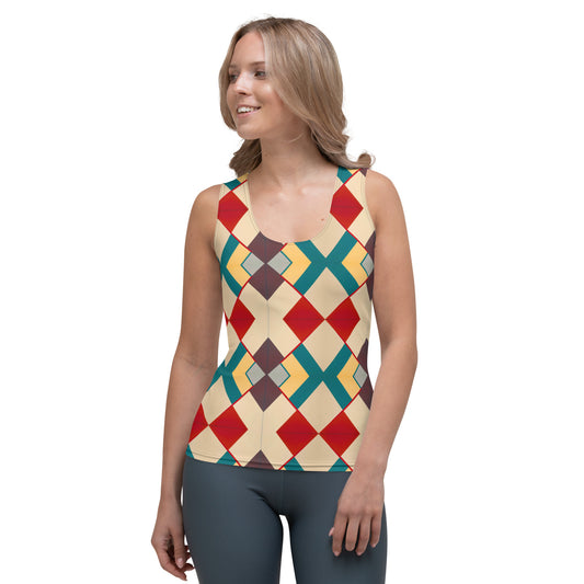 DMV 0129 Classic Boho Sublimation Cut & Sew Tank Top