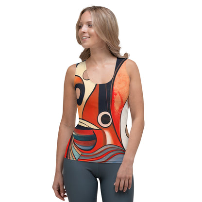 DMV 0214 Retro Art Sublimation Cut & Sew Tank Top