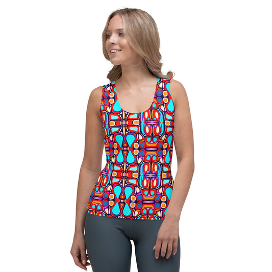 DMV 0094 Vintage Artsy Sublimation Cut & Sew Tank Top