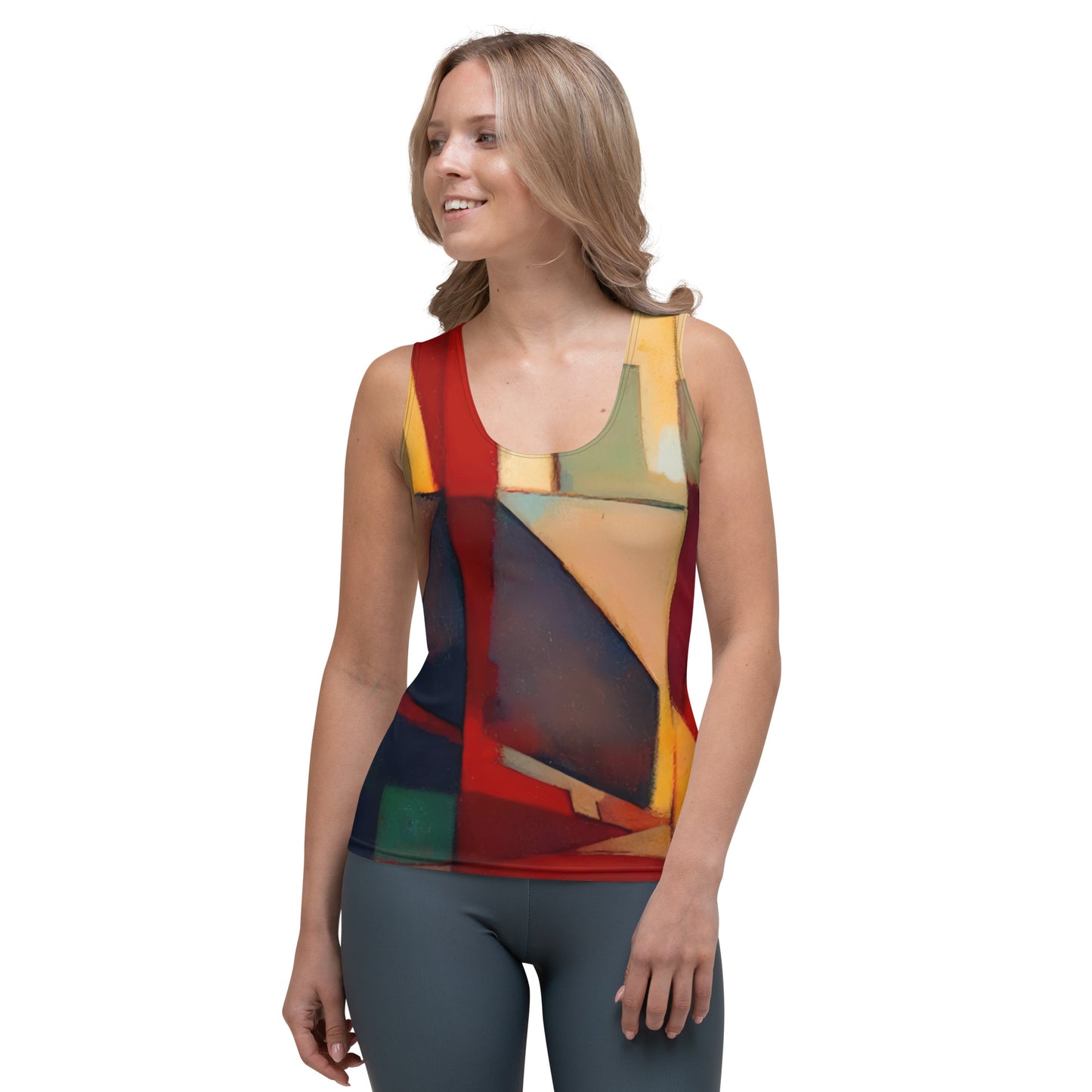 DMV 0251 Abstract Art Sublimation Cut & Sew Tank Top