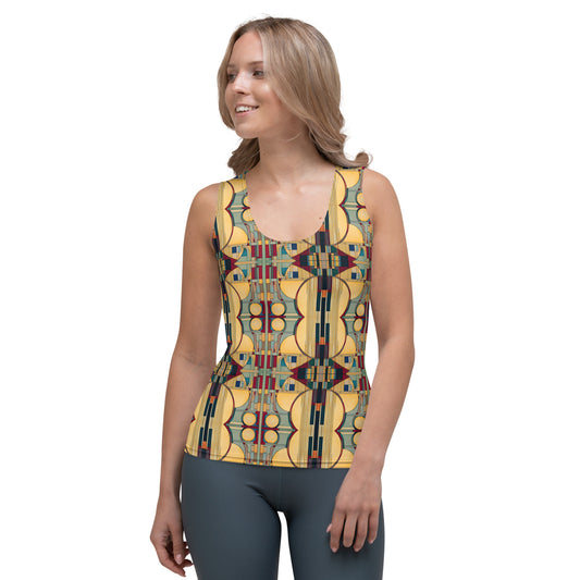 DMV 0224 Geo Boho Sublimation Cut & Sew Tank Top