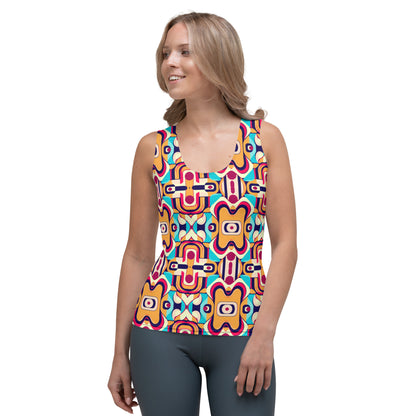 DMV 0160 Vintage Artsy Sublimation Cut & Sew Tank Top