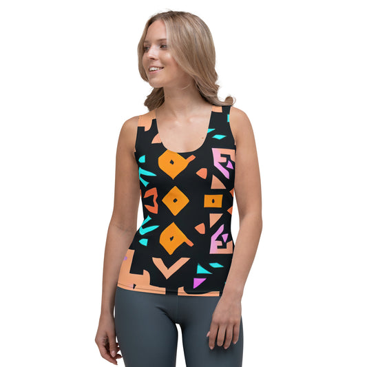 DMV 0147 Boho Sublimation Cut & Sew Tank Top