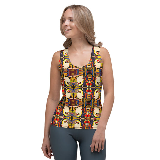 DMV 0176 Chic Boho Sublimation Cut & Sew Tank Top