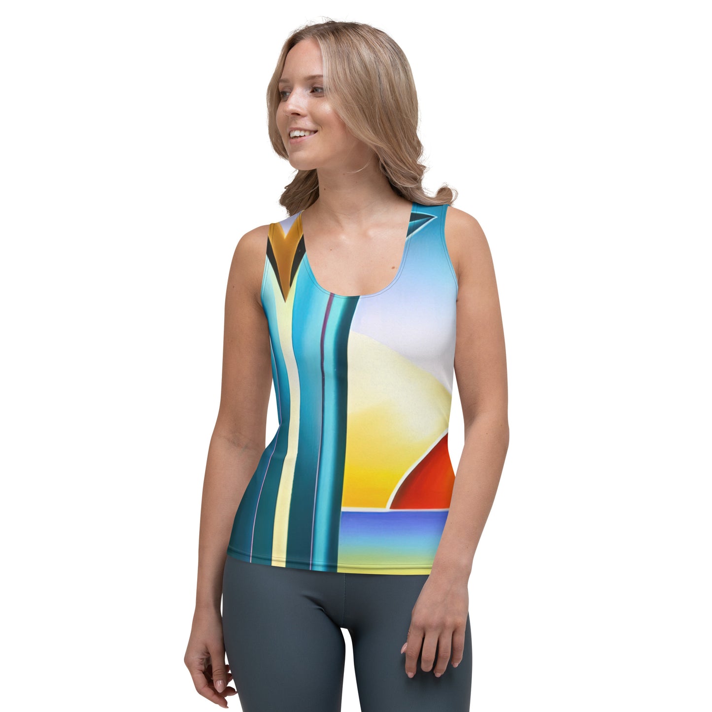 DMV 0262 Retro Art Sublimation Cut & Sew Tank Top