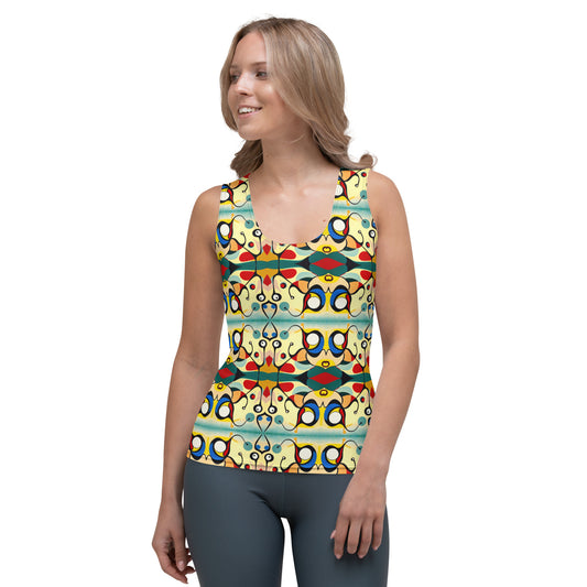 DMV 0405 Vintage Artsy Sublimation Cut & Sew Tank Top