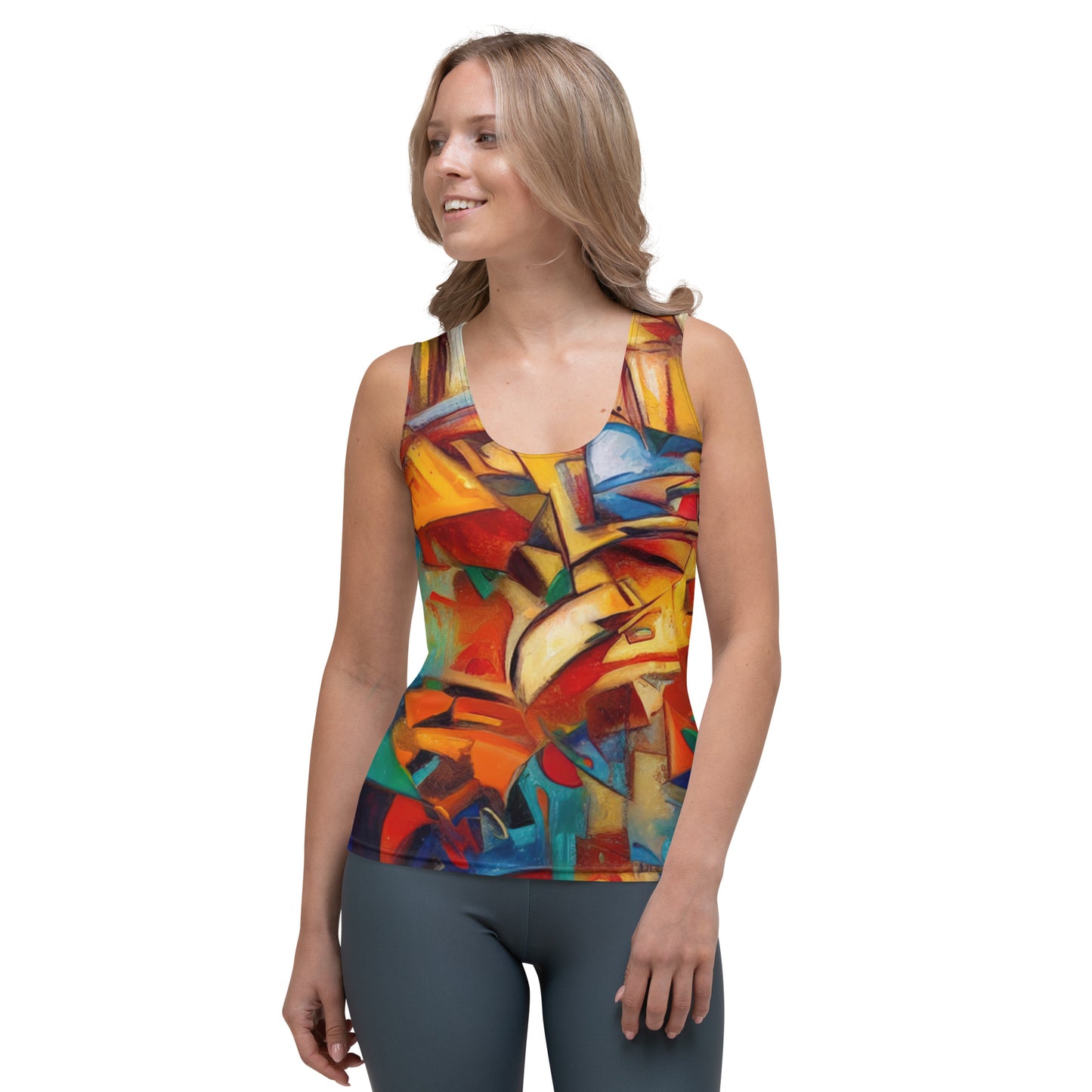 DMV 0416 Abstract Art Sublimation Cut & Sew Tank Top