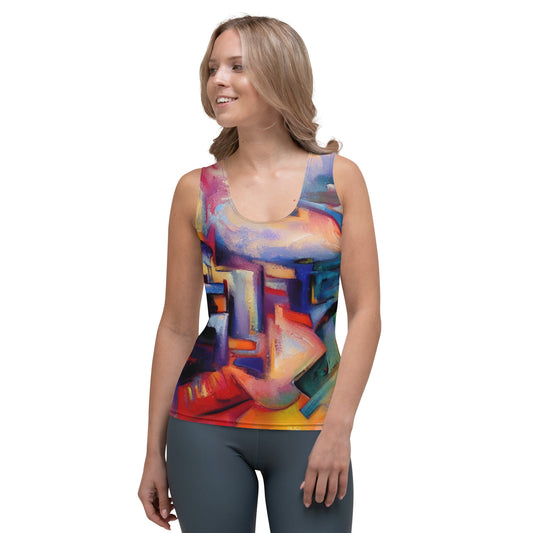 DMV 0308 Abstract Art Sublimation Cut & Sew Tank Top