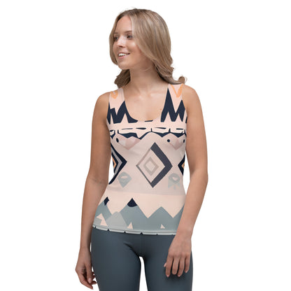 DMV 1345 Boho Sublimation Cut & Sew Tank Top