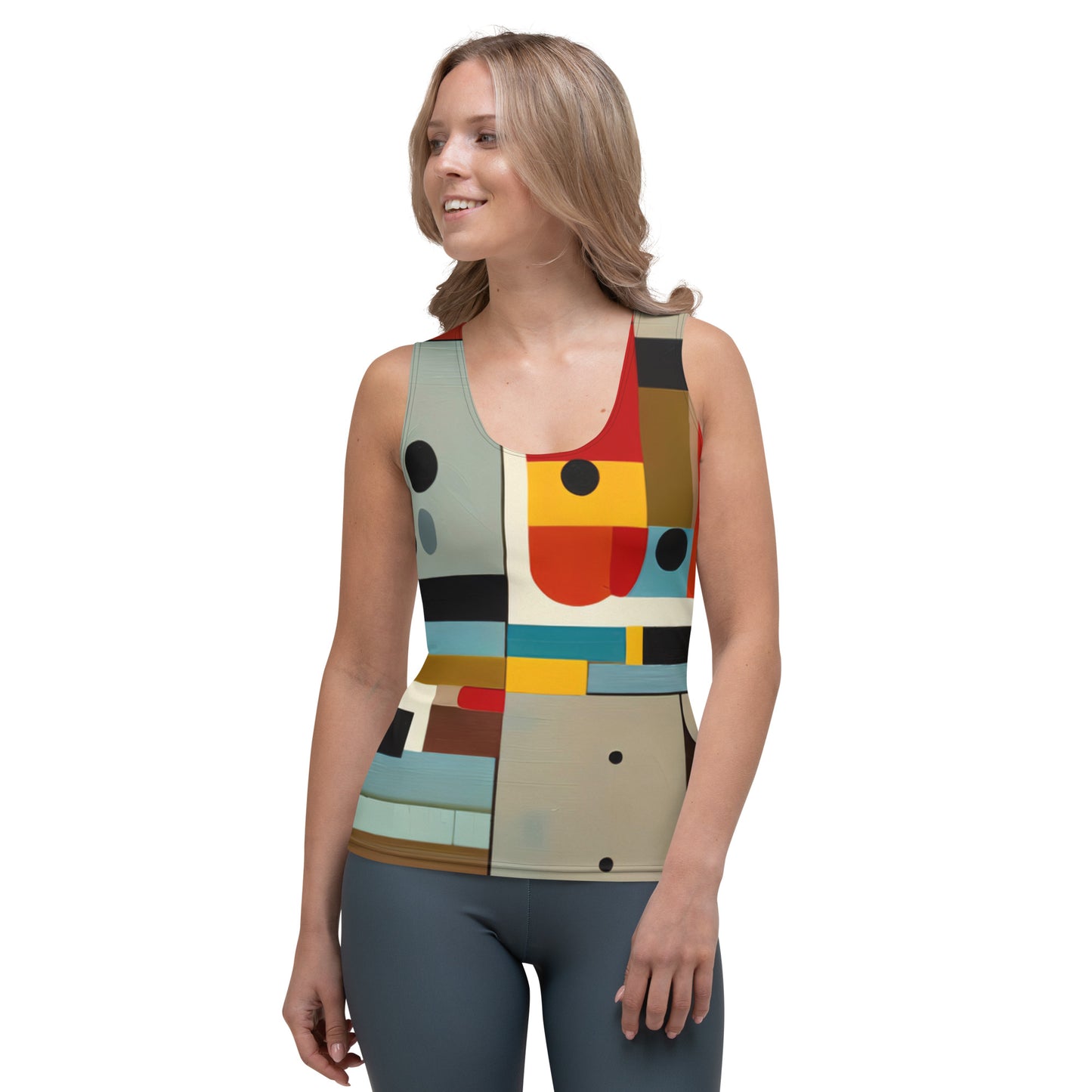 DMV 0413 Abstract Art Sublimation Cut & Sew Tank Top