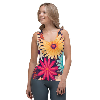 DMV 0404 Floral Sublimation Cut & Sew Tank Top