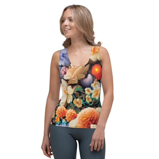 DMV 0302 Floral Sublimation Cut & Sew Tank Top