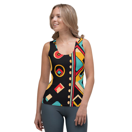 DMV 0155 Boho Sublimation Cut & Sew Tank Top