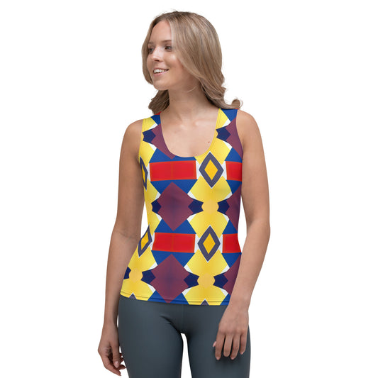 DMV 0418 Classic Boho Sublimation Cut & Sew Tank Top