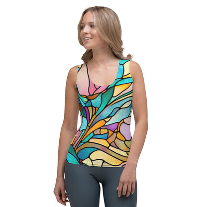 DMV 0167 Boho Sublimation Cut & Sew Tank Top