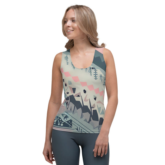 DMV 0306 Boho Sublimation Cut & Sew Tank Top