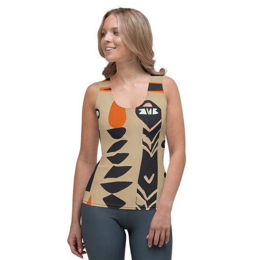 DMV 0202 Boho Sublimation Cut & Sew Tank Top