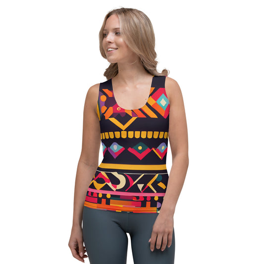 DMV 0409 Boho Sublimation Cut & Sew Tank Top