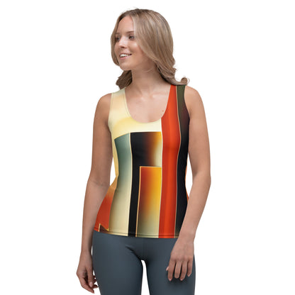 DMV 0261 Retro Art Sublimation Cut & Sew Tank Top